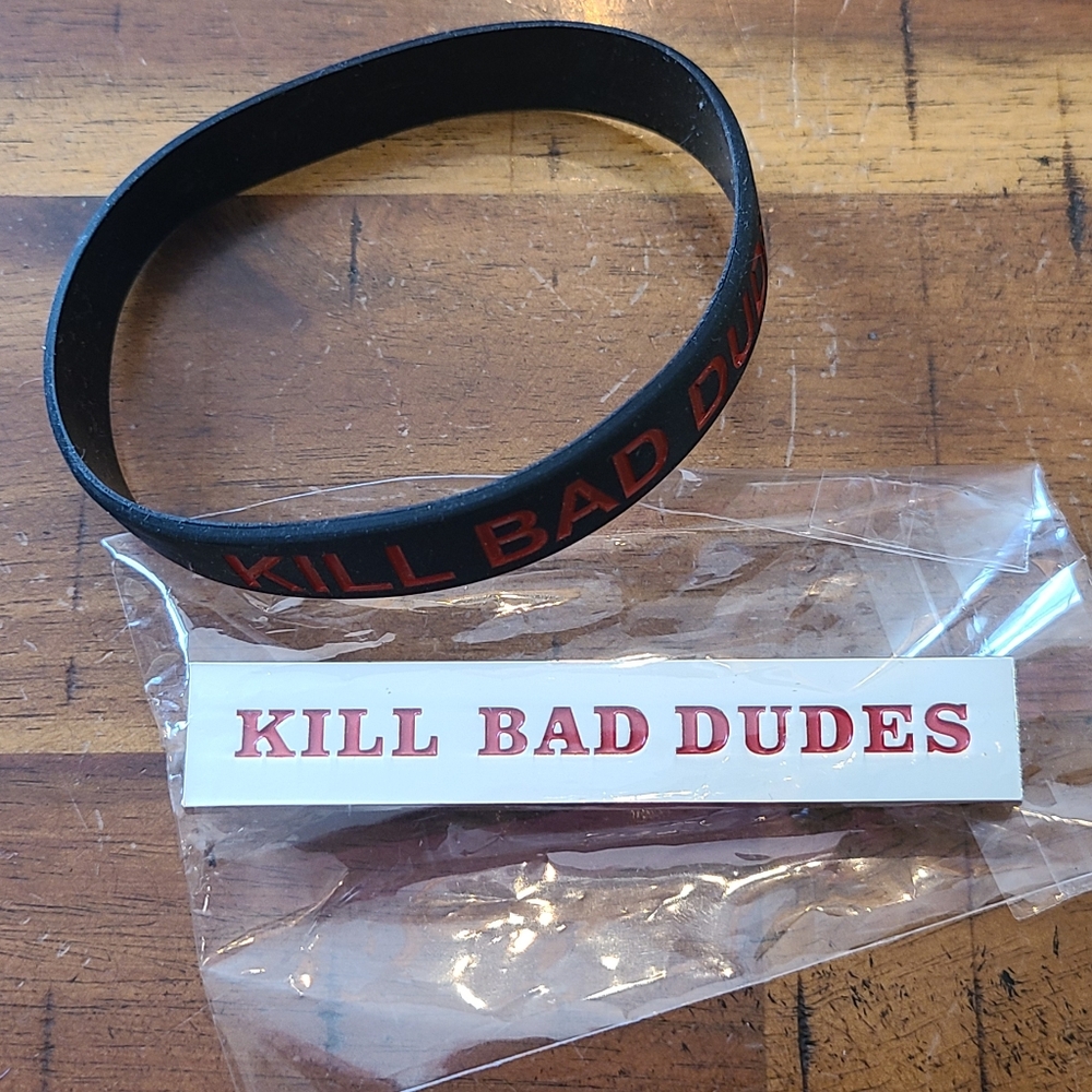 WKBD We Kill Bad Dudes name tag